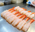 Peeled raw arctic sweet shrimp