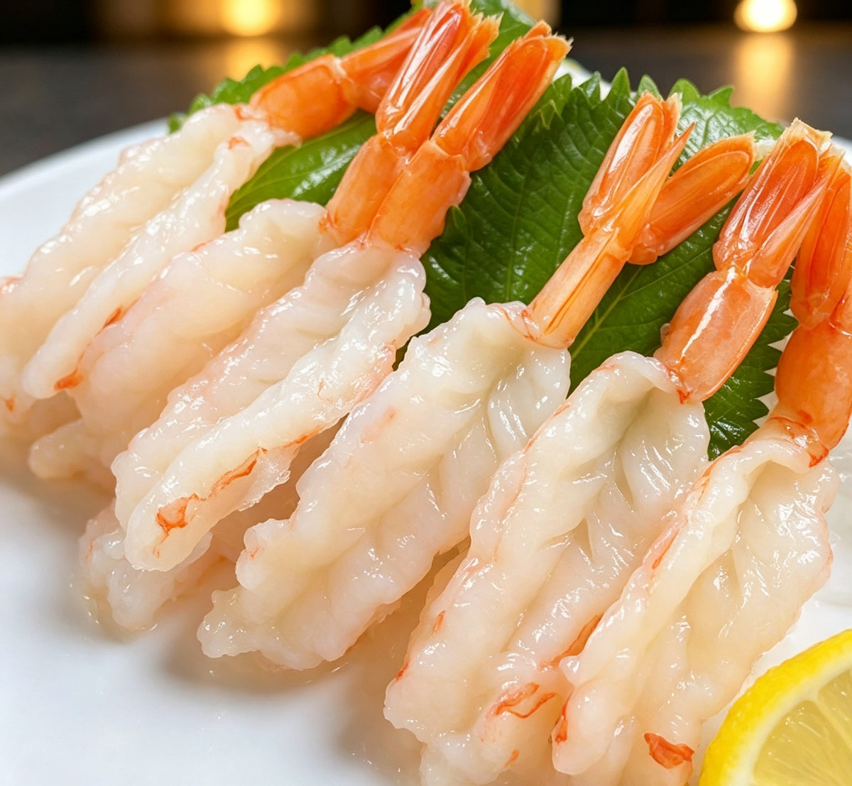 Peeled raw arctic sweet shrimp
